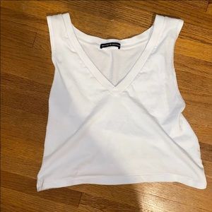 White Brandy V-neck tank